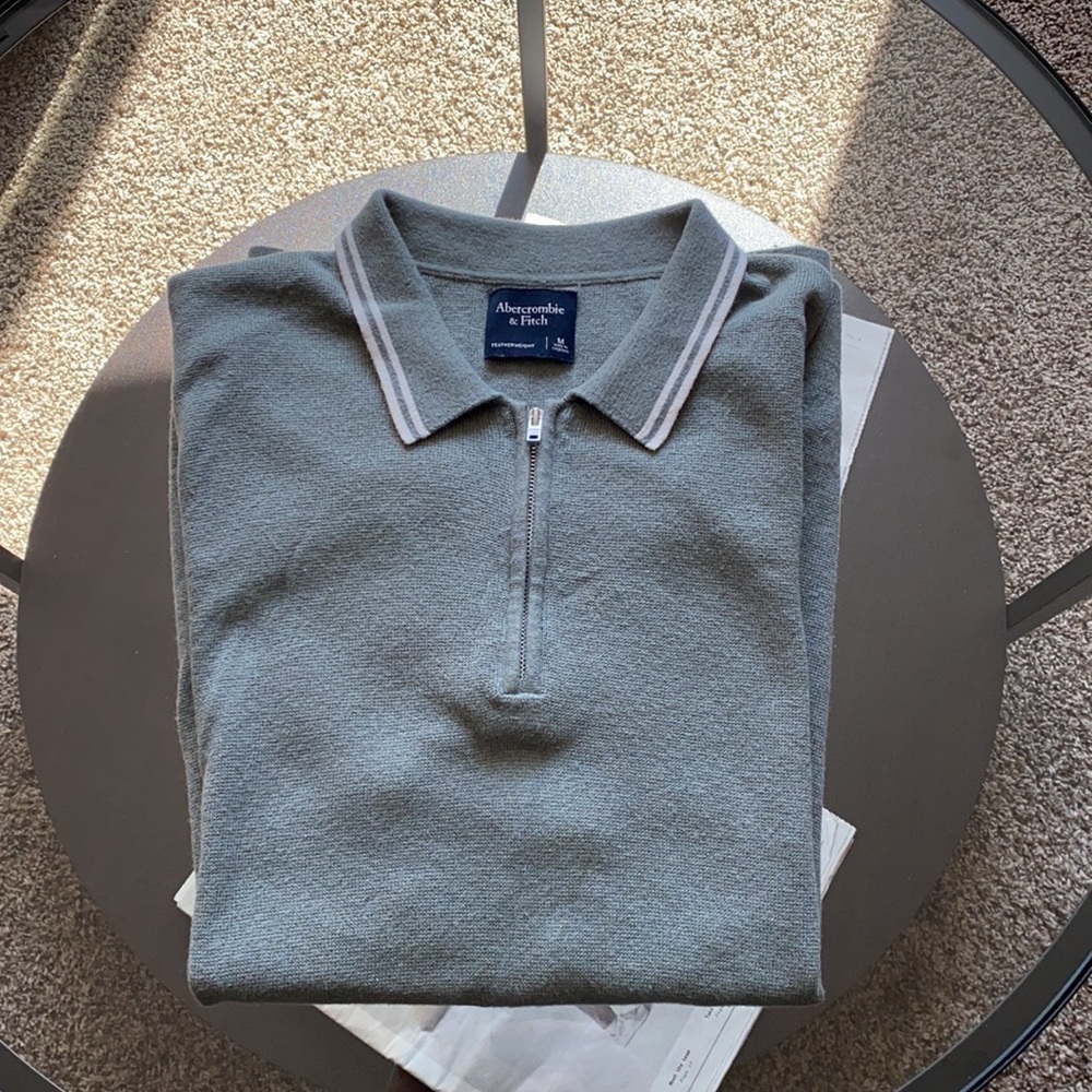 A&F Zip Up Polo